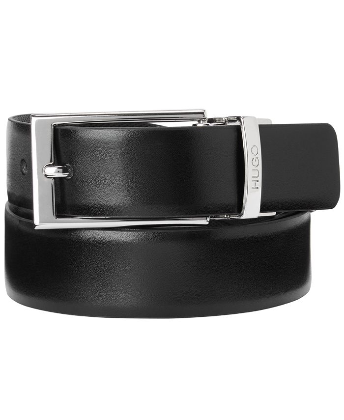Hugo Boss HUGO Men's Gilvion Reversible Leather Belt - Macy's