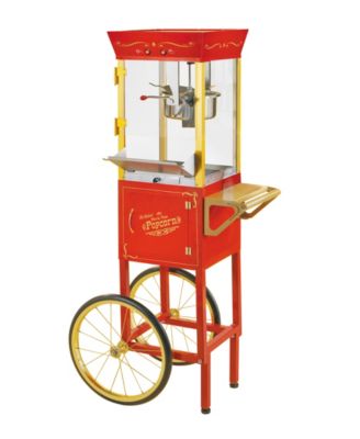 nostalgia popcorn maker & concession cart red