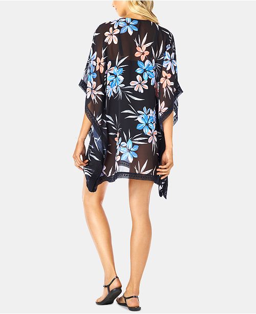 Swim Solutions CrochetTrimmed CoverUp, Created for Macy's & Reviews