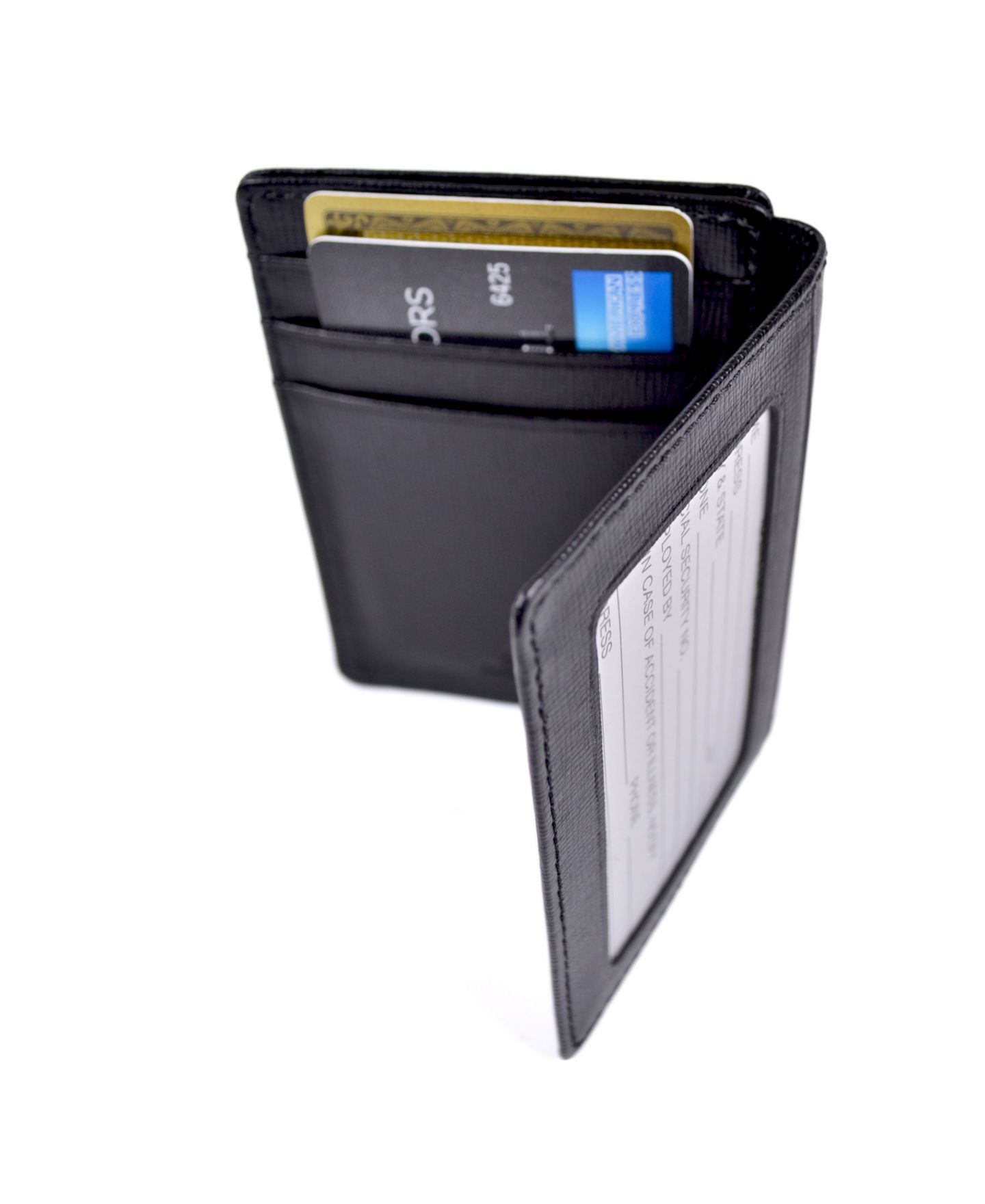 Мужской кошелёк ROYCE New York Saffiano Money Clip Wallet, цвет: Чёрный — фото 5