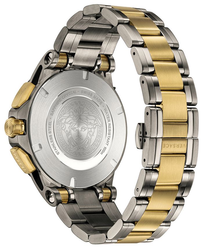 Versace Men's Swiss Sport Tech TwoTone Stainless Steel Bracelet Watch