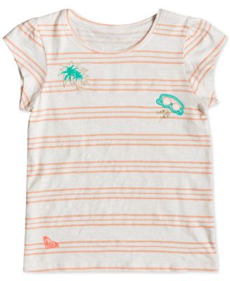 Roxy Little Girls Striped Cotton T-Shirt & Reviews - Shirts & Tees ...