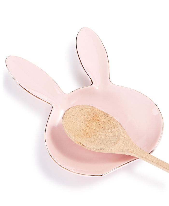 Martha Stewart Collection Pink Bunny Spoon Rest, Created for Macy's Macy's