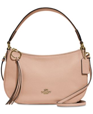 coach sutton crossbody in polished pebble leather