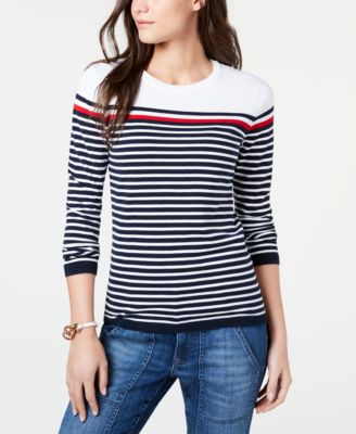 Tommy Hilfiger - Striped Cotton Sweater, Created for Macy's