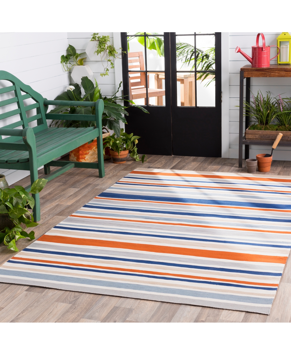 Surya Maritime Mtm-1013Indoor/Outdoor Area Rug - Burnt Orange