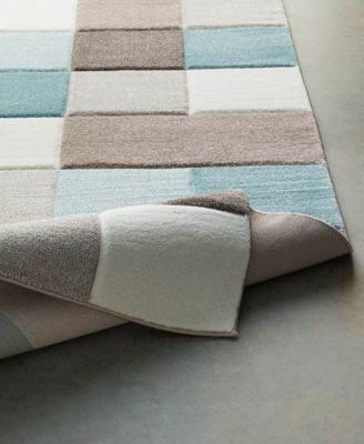 Santa Monica SAC-2300 Aqua 2'7" x 7'6" Runner Area Rug