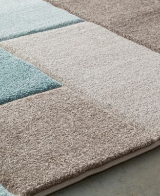 Santa Monica SAC-2300 Aqua 2'7" x 7'6" Runner Area Rug