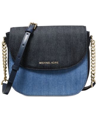 michael kors blue denim purse