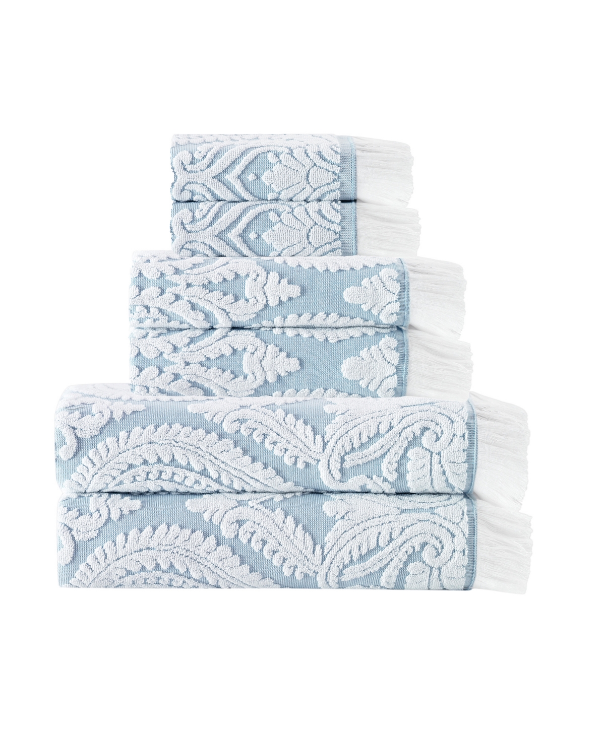 Enchante Home Laina 6-pc. Turkish Cotton Towel Set In Turquoise