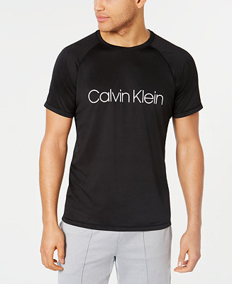 Calvin Klein Men's Stretch Quick-Dry Logo Rash Guard & Reviews - T ...