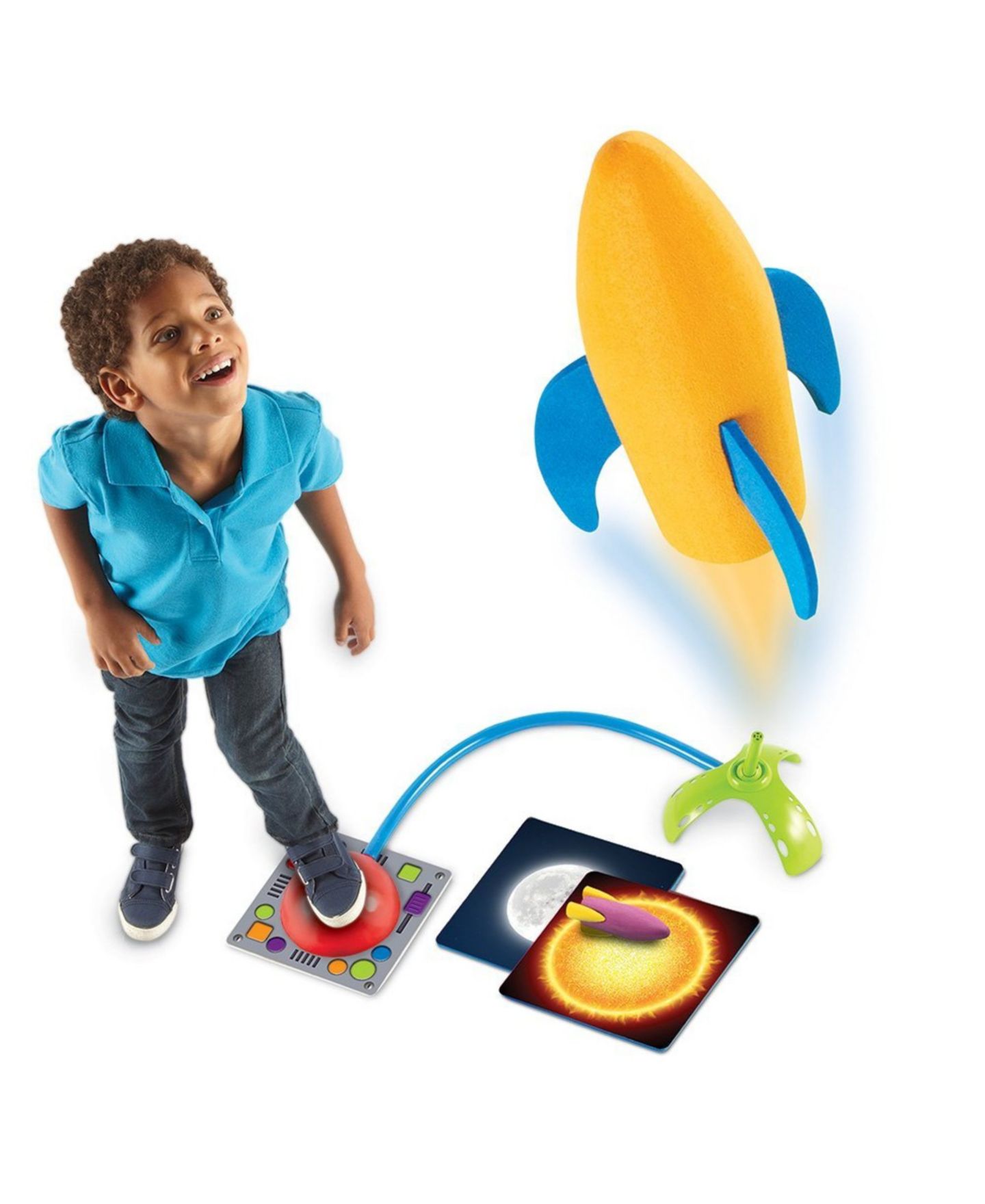 Детские игрушки Areyougame Primary Science Leap Launch Rocket Gross Motor 5-Piece Rocket Launcher, Ages 3+ — фото 6