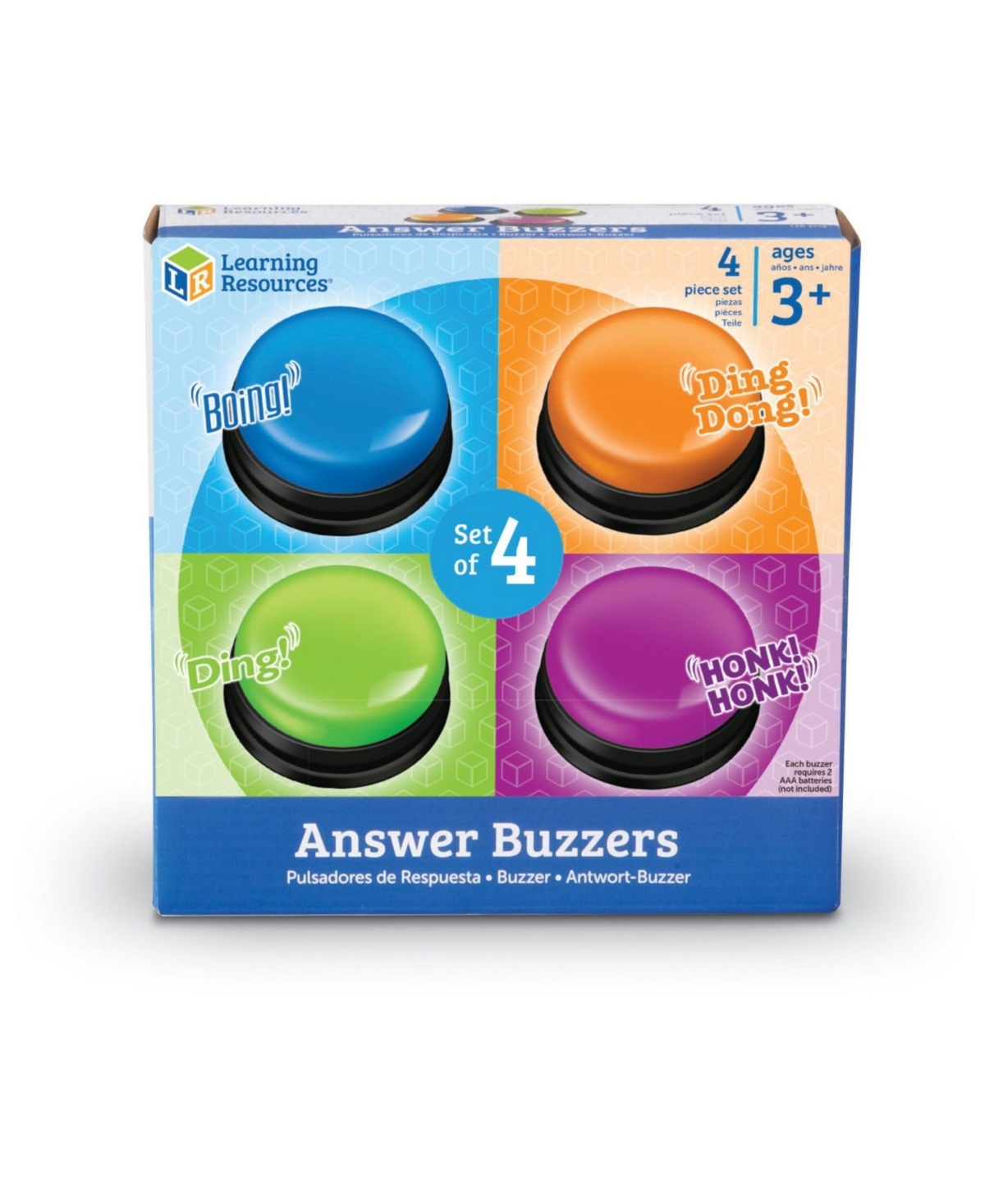 Learning Resources Answer Game Show Buzzers, Set Of 4 In Assorted