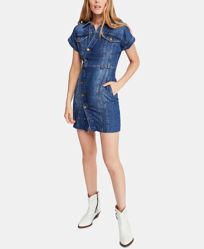 Free People The City Cotton Mini Dress - Macy's