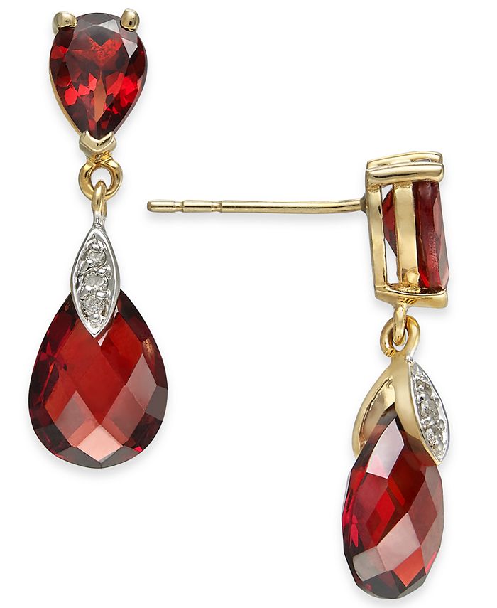 Macys garnet earrings top