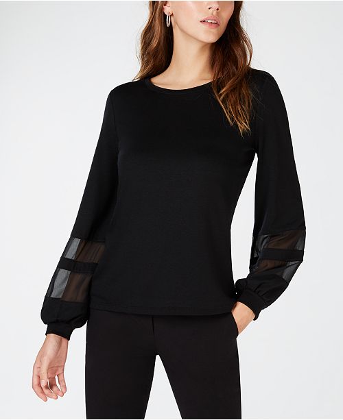 Inc Illusion Sleeve Top Created For Macy S
