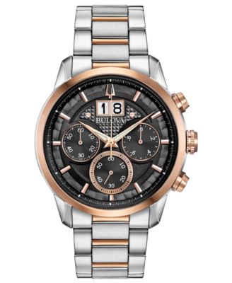 Bulova - Men's Chronograph Sutton Two-Tone Stainless Steel Bracelet Watch 44mm