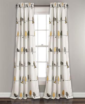 Curtains Drapes Valances Lush Decor Rowley Birds Darkening
