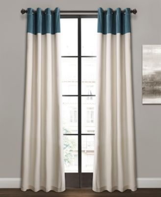 Lush Decor Milo Linen Light Filtering Window Curtain Panels Pair 52"W x 84" Curtains For Bedroom