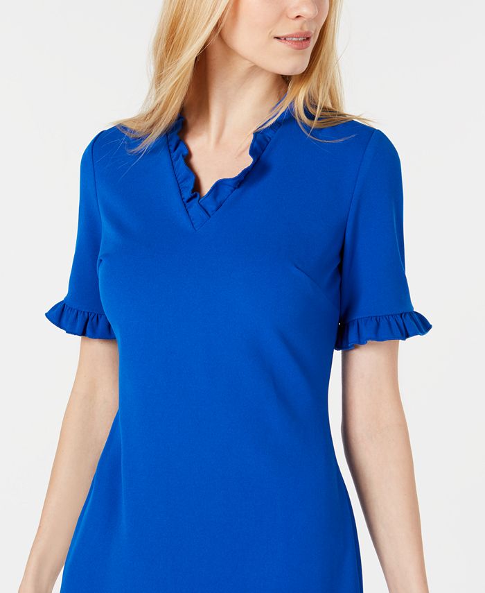 Calvin Klein RuffleTrim Sheath Dress Macy's