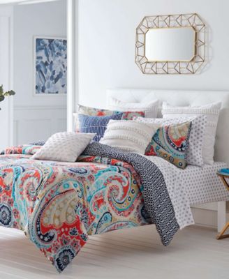 coral color king comforter set