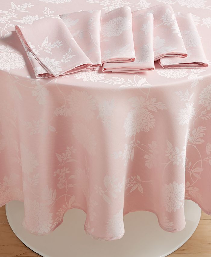 Homewear Spring Jubilee Pink 70" Round Dining Set w/ 6 Napkins Macy's