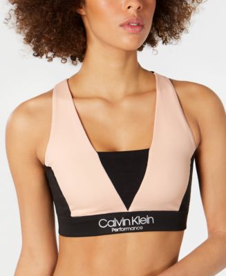 Tommy Hilfiger Colorblocked Low Impact Sports Bra - Macy's