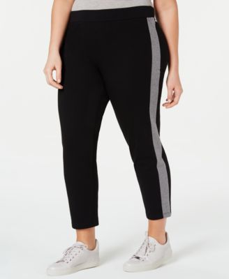 side stripe ankle pants