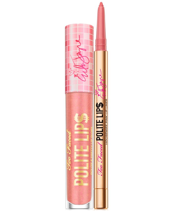 Too Faced 2-Pc. Erika Jayne Polite Lips Color & Gloss Lip Set - Macy's