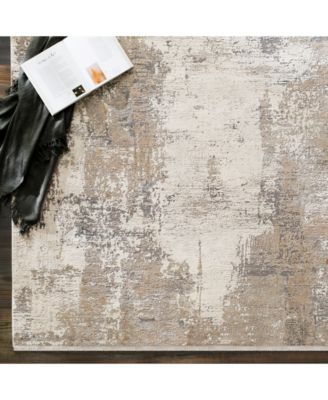 Solar SOR-2300 Taupe 3' x 9'10" Runner Area Rug