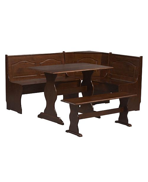 Linon Home Decor Chelsea Breakfast Dining Nook Walnut Reviews Furniture Macy S