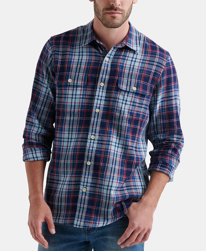 Lucky Brand Men's Two-Pocket Workwear Plaid Shirt & Reviews - Casual ...