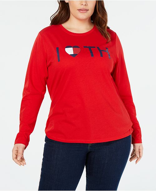 Tommy Hilfiger Plus Size Graphic Top Created For Macy S Reviews