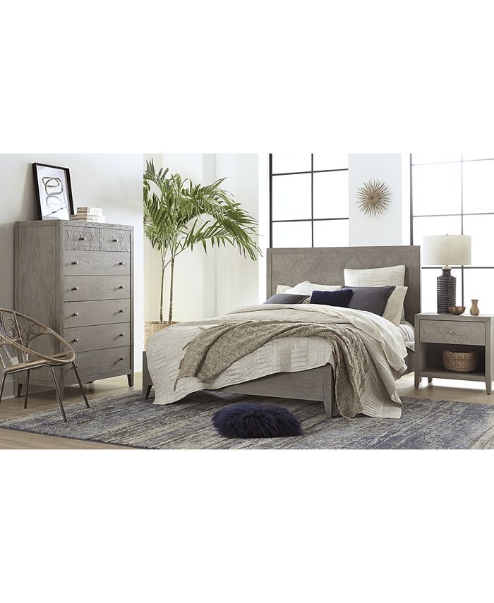 Furniture Parquet Bedroom Furniture, 3Pc. Set (King, Nightstand