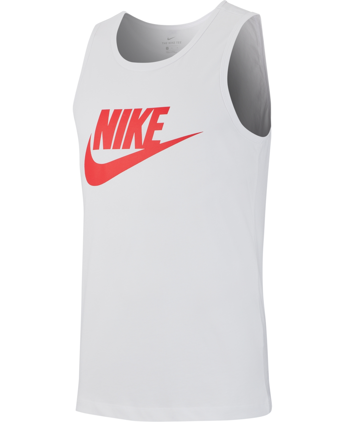 Nike Men's Sportswear Logo Tank Top In White,red