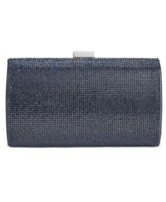 macy's silver clutch purse