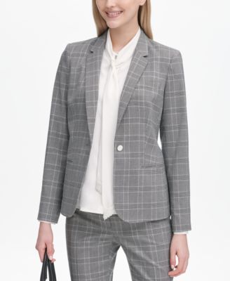 calvin klein plaid blazer