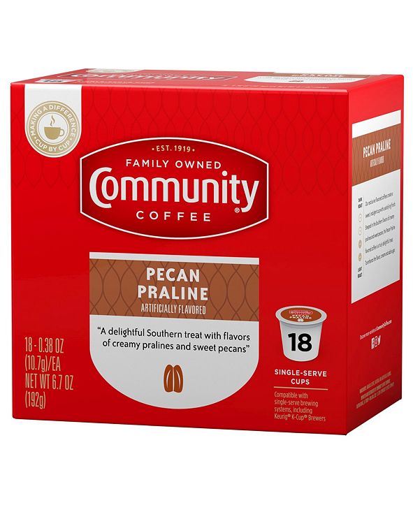 Community Coffee Pecan Praline Medium Roast Single Serve Pods, Keurig K