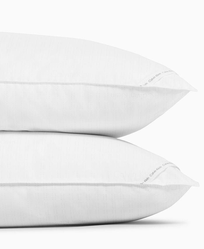 Calvin Klein CLOSEOUT! Dash Logo 2 Pack Pillows, 230Thread Count 20" x