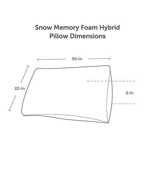 Protect A Bed Queen Therm A Sleep Snow Memory Foam Hybrid Pillow