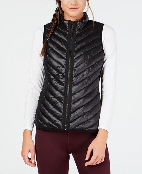 Calvin Klein Quilted Vest & Reviews - Coats - Women - Macy's