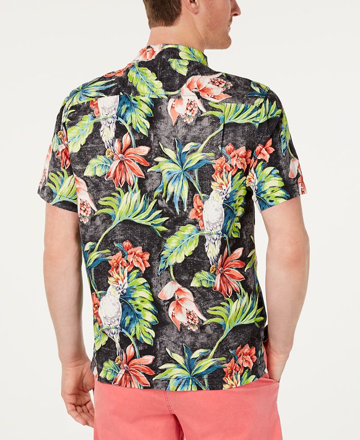 Tommy Bahama Men's Tahitian Tweets Classic Fit Hawaiian Silk Camp Shirt ...