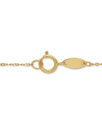 Butterfly 17" Pendant Necklace in 10k Gold