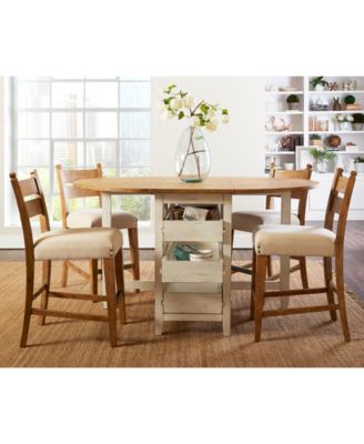 Trisha Yearwood Home Coming Home Round Counter Height Drop Leaf Table