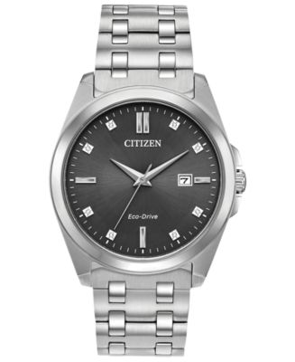 Citizen Eco-Drive Men's Corso Stainless Steel Bracelet Watch 41mm - Macy's