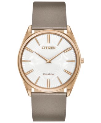 Citizen - Women's Stiletto Taupe Leather Strap Watch 39mm