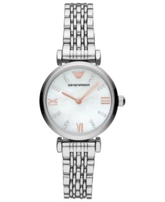 Emporio Armani Women's Stainless Steel Bracelet Watch 32mm - Macy's