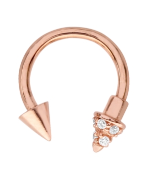 image of Bodifine 10K Gold Cz Spiked Cartilage Hoop