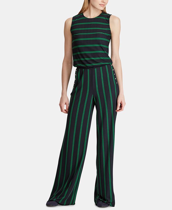 Ralph lauren striped jumpsuit hot sale