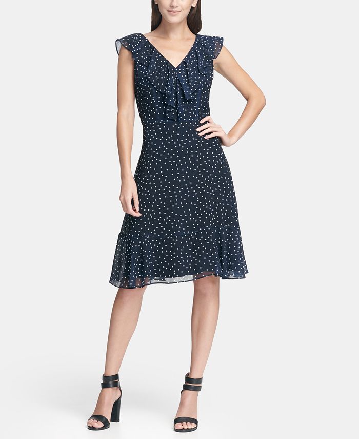 Macy's polka dot dress sale